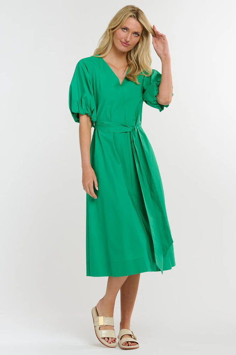 Bianca Puff Sleeve Dress Jade