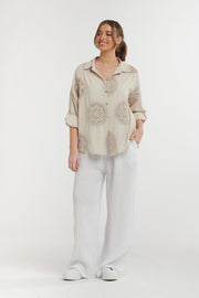 Broderie Shirt Beige