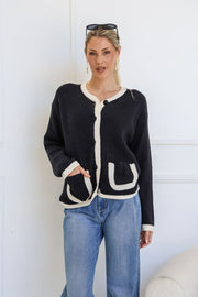 Chloe Cardigan Black & White