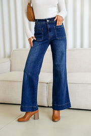 Pocket Wide Leg Jean Indigo