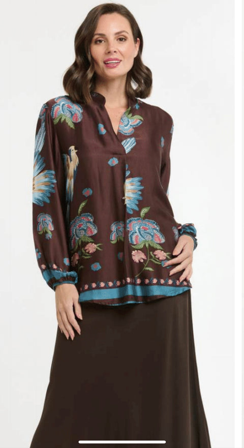 Parrot Blouse Choc