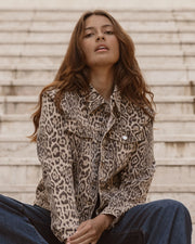 Luca Denim Jacket Leopard