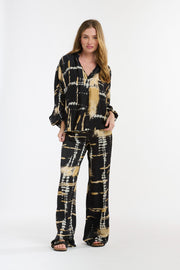 Monroe Pant Tie Dye Black