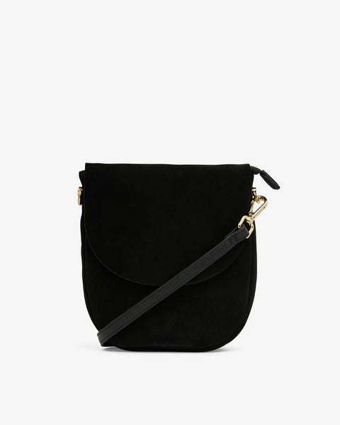 Phoebe Pouch Black Suede