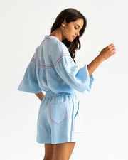 Sardinia Blouse Sky Blue