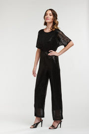 Sequin Jumpsuit Black