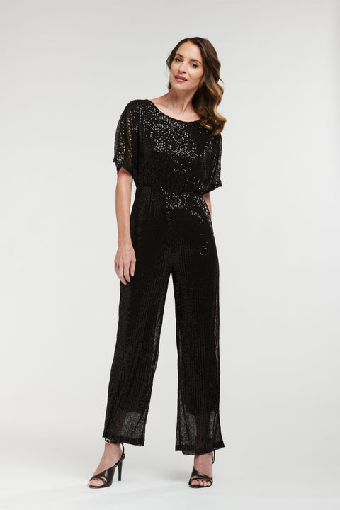 Sequin Jumpsuit Black