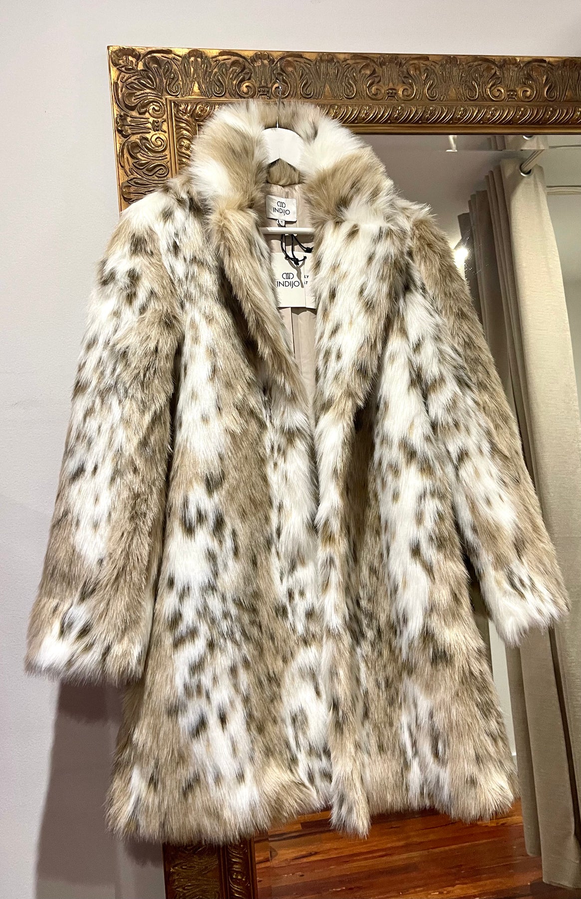 Frame cheetah faux deals fur coat